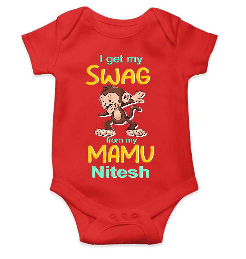 Custom Name Swag From My Mamu Rompers for Baby Boy- KidsFashionVilla