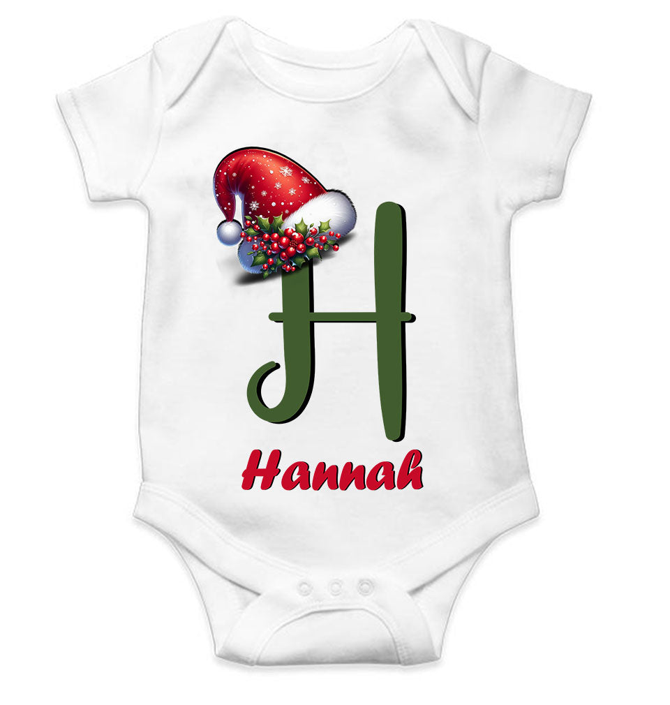 Custom Name Christmas Rompers for Baby Girl- KidsFashionVilla