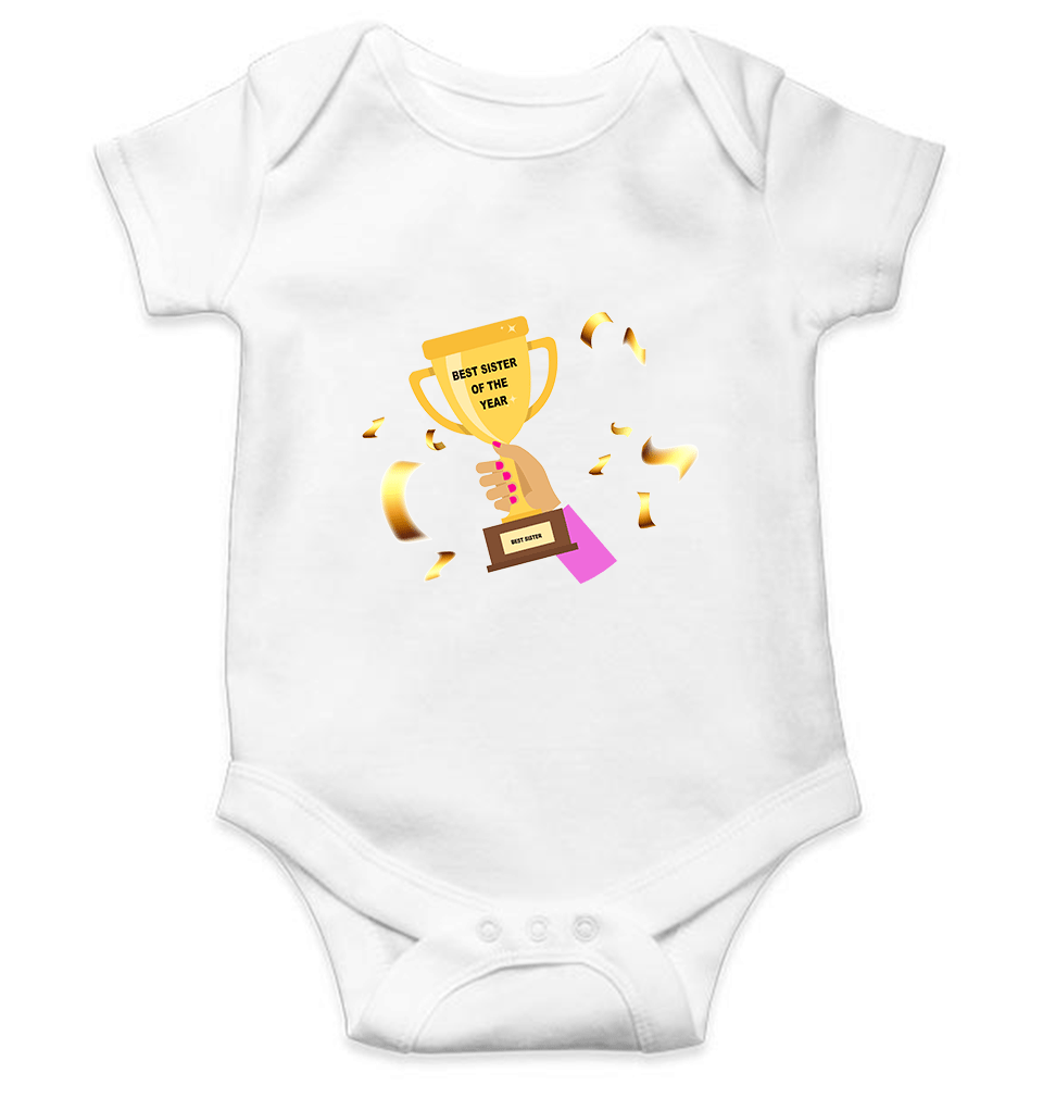Best Sister Of The Year Rompers for Baby Girl- KidsFashionVilla