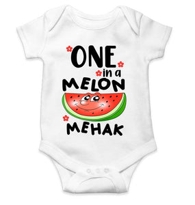 Custom Name Happy One Year Birthday Rompers for Baby Girl- KidsFashionVilla