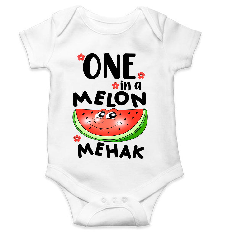 Custom Name Happy One Year Birthday Rompers for Baby Girl- KidsFashionVilla
