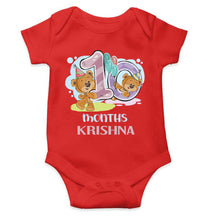 Load image into Gallery viewer, Custom Name 10 Month Birthday Teddy Design Rompers for Baby Boy- KidsFashionVilla
