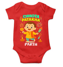 Load image into Gallery viewer, Custom Name Chhota Patakha With Diwali Rompers for Baby Boy- KidsFashionVilla
