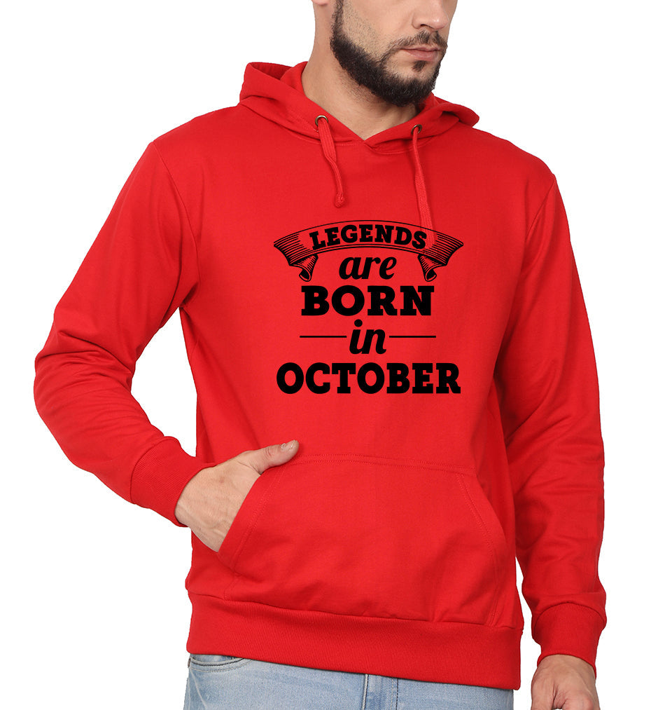 Legends are Born in October Men Hoodies-KidsFashionVilla