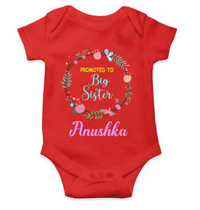 Custom Name Promoted To Big Sister Rakhi Rompers for Baby Girl- KidsFashionVilla