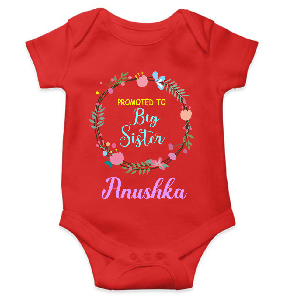 Custom Name Promoted To Big Sister Rakhi Rompers for Baby Girl- KidsFashionVilla
