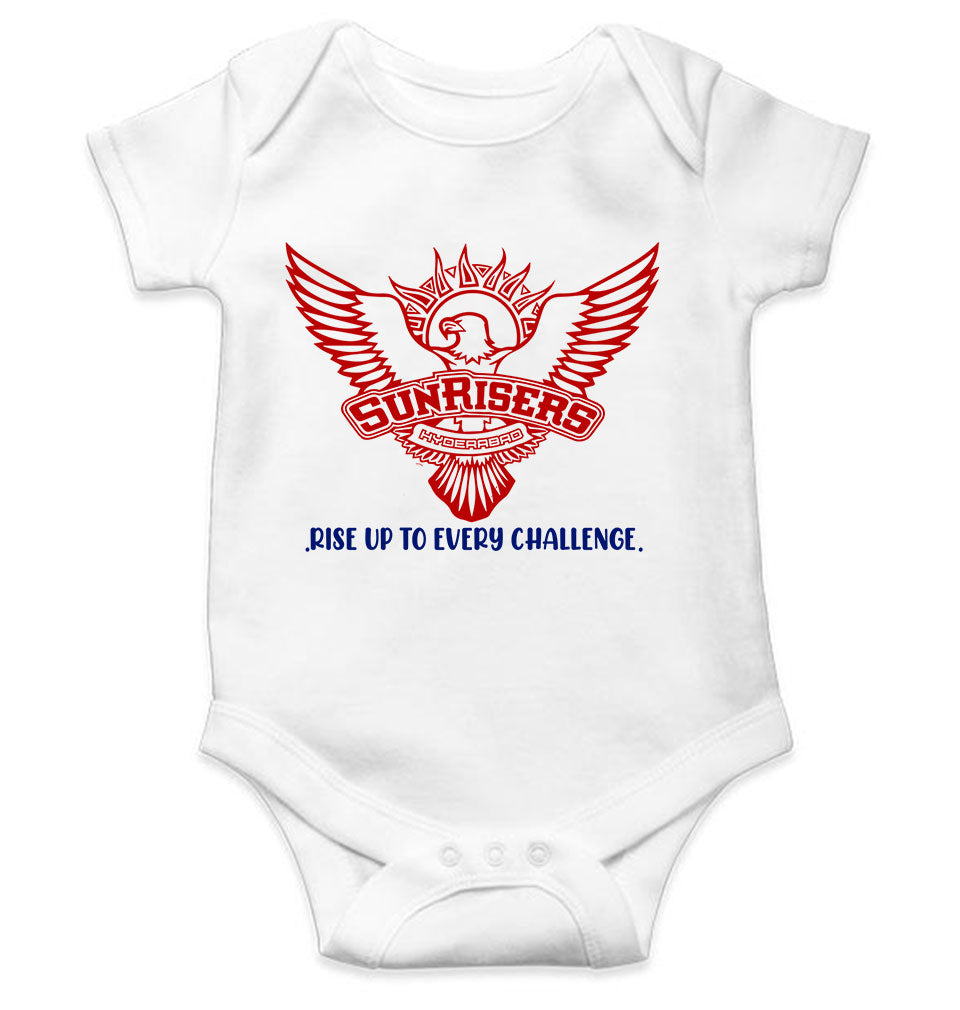 Custom Name IPL SRH Sunrisers Hyderabad Rompers for Baby Girl- KidsFashionVilla
