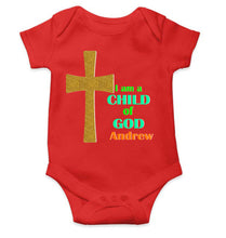 Load image into Gallery viewer, Custom Name Child Of God Baptism Christening Day Rompers for Baby Girl- KidsFashionVilla
