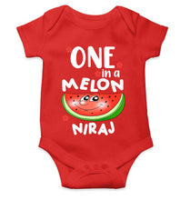 Load image into Gallery viewer, Custom Name Happy One Year Birthday Rompers for Baby Boy- KidsFashionVilla
