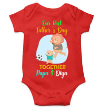 Load image into Gallery viewer, Custom Name Our First Father Day Rompers for Baby Girl- KidsFashionVilla
