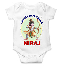 Load image into Gallery viewer, Custom Name Cutest Ram Bhakt Rompers for Baby Boy- KidsFashionVilla
