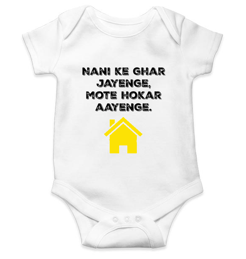 Nani Ke Ghar Jayege Rompers for Baby Girl- KidsFashionVilla