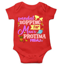 Load image into Gallery viewer, Custom Name Maa As Protima Durga Puja Rompers for Baby Boy- KidsFashionVilla
