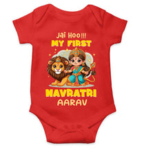 Load image into Gallery viewer, Custom Name Jai Hoo !!! My First Navratri Rompers for Baby Boy- KidsFashionVilla
