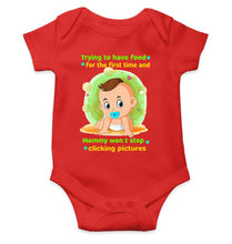 Load image into Gallery viewer, Baby Eating Food Rompers for Baby Girl- KidsFashionVilla
