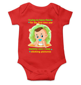 Baby Eating Food Rompers for Baby Girl- KidsFashionVilla