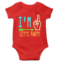Load image into Gallery viewer, One Lets Party First Birthday Rompers for Baby Girl- KidsFashionVilla

