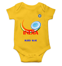 Load image into Gallery viewer, India Bleed Blue World Cup Cricket Rompers for Baby Boy- KidsFashionVilla
