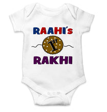 Load image into Gallery viewer, Custom Name First Rakhi Rompers for Baby Girl- KidsFashionVilla
