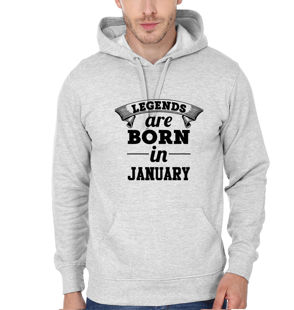 Legends are Born in January Men Hoodies-KidsFashionVilla