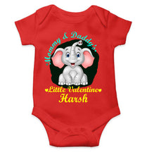 Load image into Gallery viewer, Custom Name Mommy And Daddys Little Valentine Rompers for Baby Boy- KidsFashionVilla
