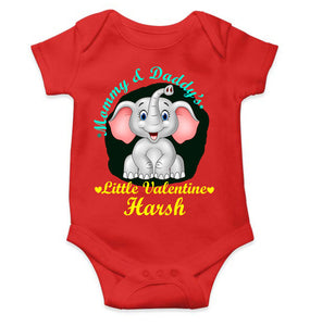 Custom Name Mommy And Daddys Little Valentine Rompers for Baby Boy- KidsFashionVilla
