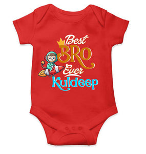 Custom Name Best Bro Ever Raksha Bandhan Rompers for Baby Boy- KidsFashionVilla