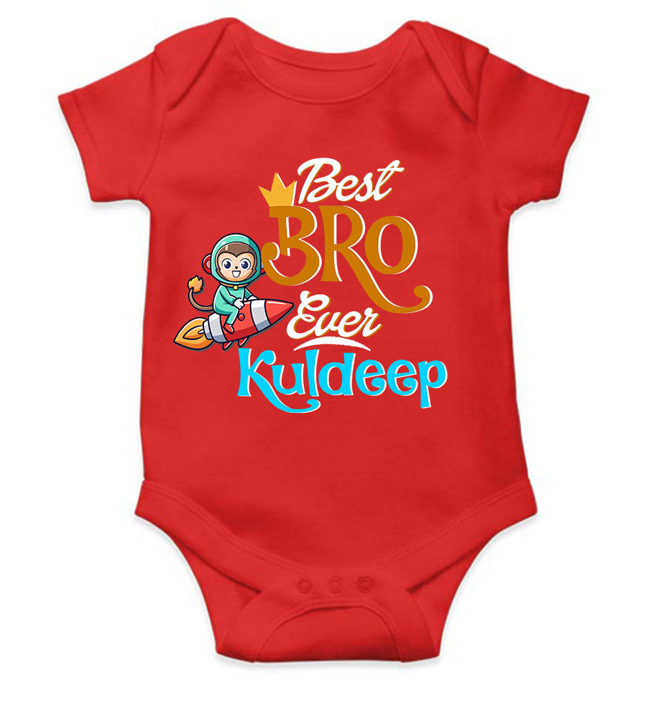 Custom Name Best Bro Ever Raksha Bandhan Rompers for Baby Boy- KidsFashionVilla