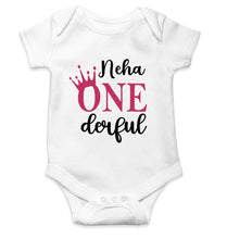 Load image into Gallery viewer, Custom Name First Birthday Rompers for Baby Girl- KidsFashionVilla

