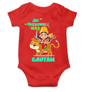 Custom Name Jai Sherawali Maa Navratri Rompers for Baby Boy- KidsFashionVilla