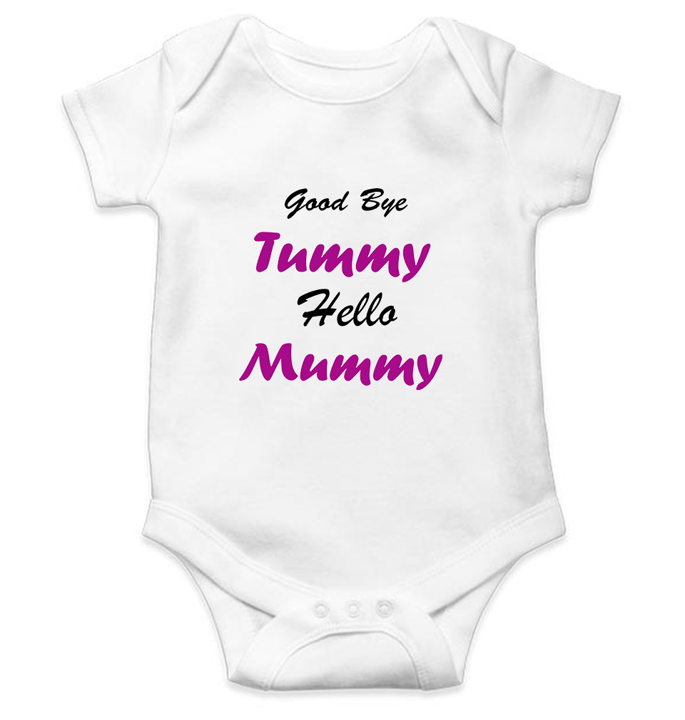 Good Bye Tummy Hello Mummy Rompers for Baby Girl - KidsFashionVilla