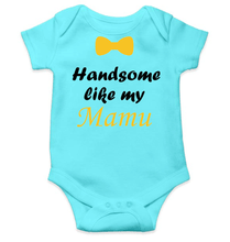 Load image into Gallery viewer, Handsome Like My Mamu Rompers for Baby Boy - KidsFashionVilla
