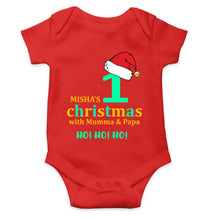 Load image into Gallery viewer, Customized Name 1st Christmas With Mumma &amp; Papa Rompers for Baby Girl- KidsFashionVilla
