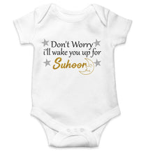 Load image into Gallery viewer, Don&#39;t Worry I&#39;ll Wake You Up For Suhoor Eid Rompers for Baby Boy- KidsFashionVilla
