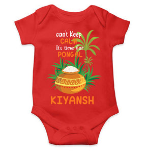Custom Name Time For Pongal Rompers for Baby Boy- KidsFashionVilla