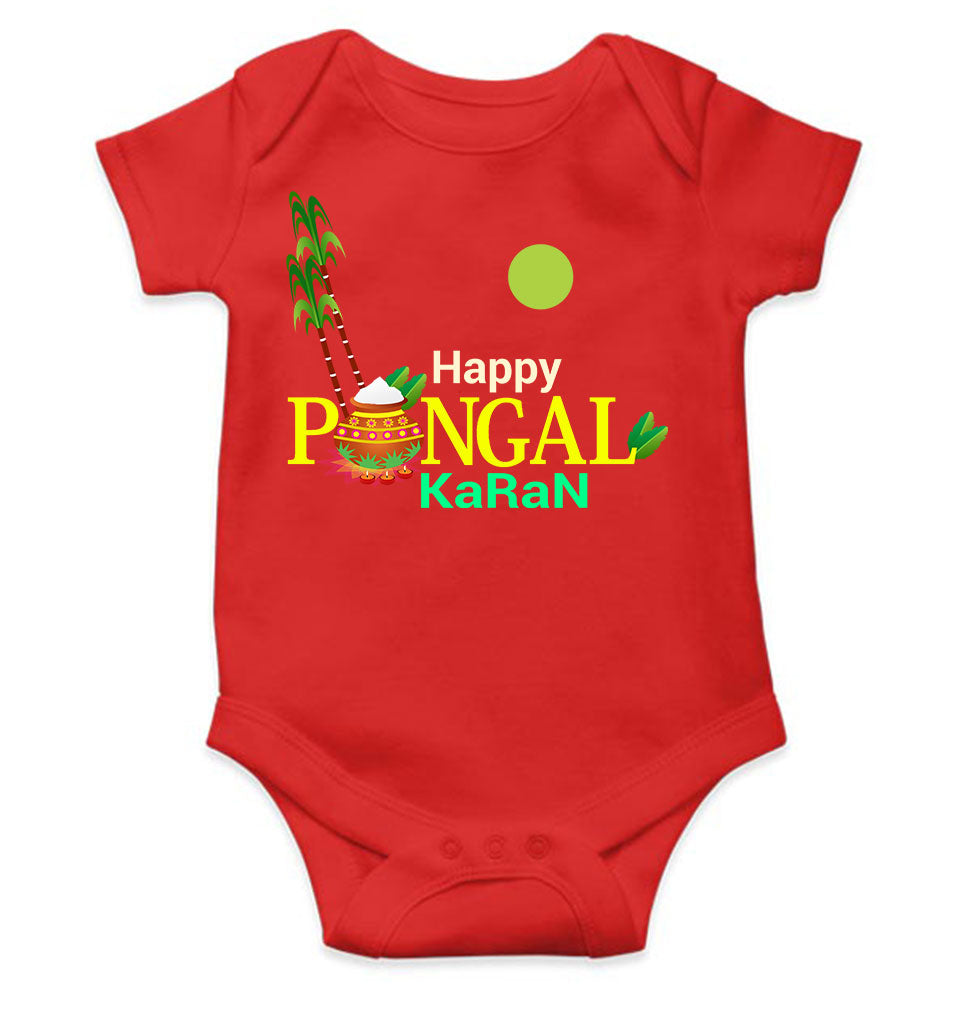 Custom Name Happy Pongal Rompers for Baby Boy- KidsFashionVilla