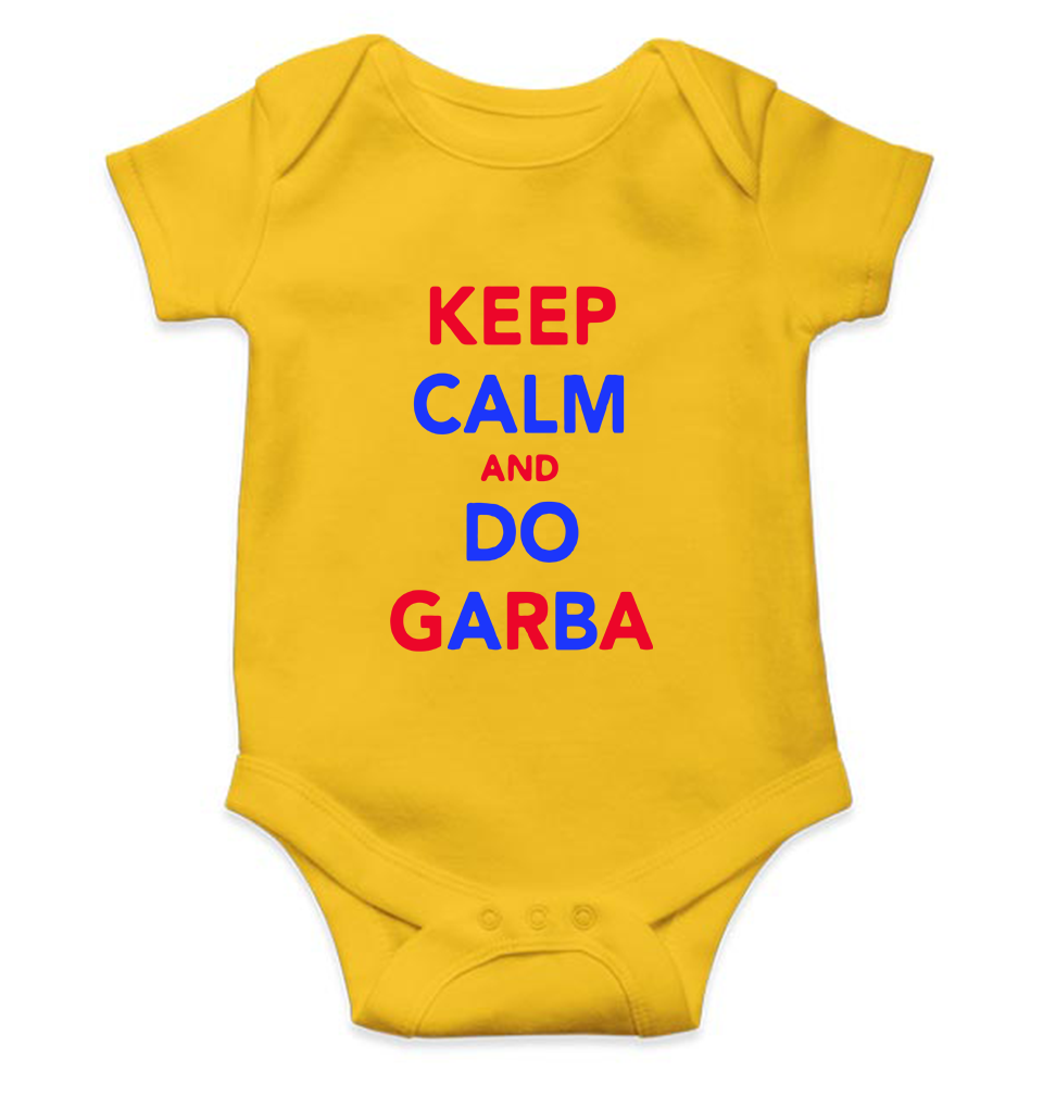 Keep Calm And Do Garbha Rompers for Baby Girl- KidsFashionVilla
