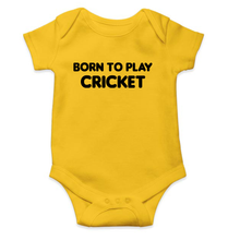 Load image into Gallery viewer, Born To Play Cricket World Cup Cricket Rompers for Baby Boy- KidsFashionVilla
