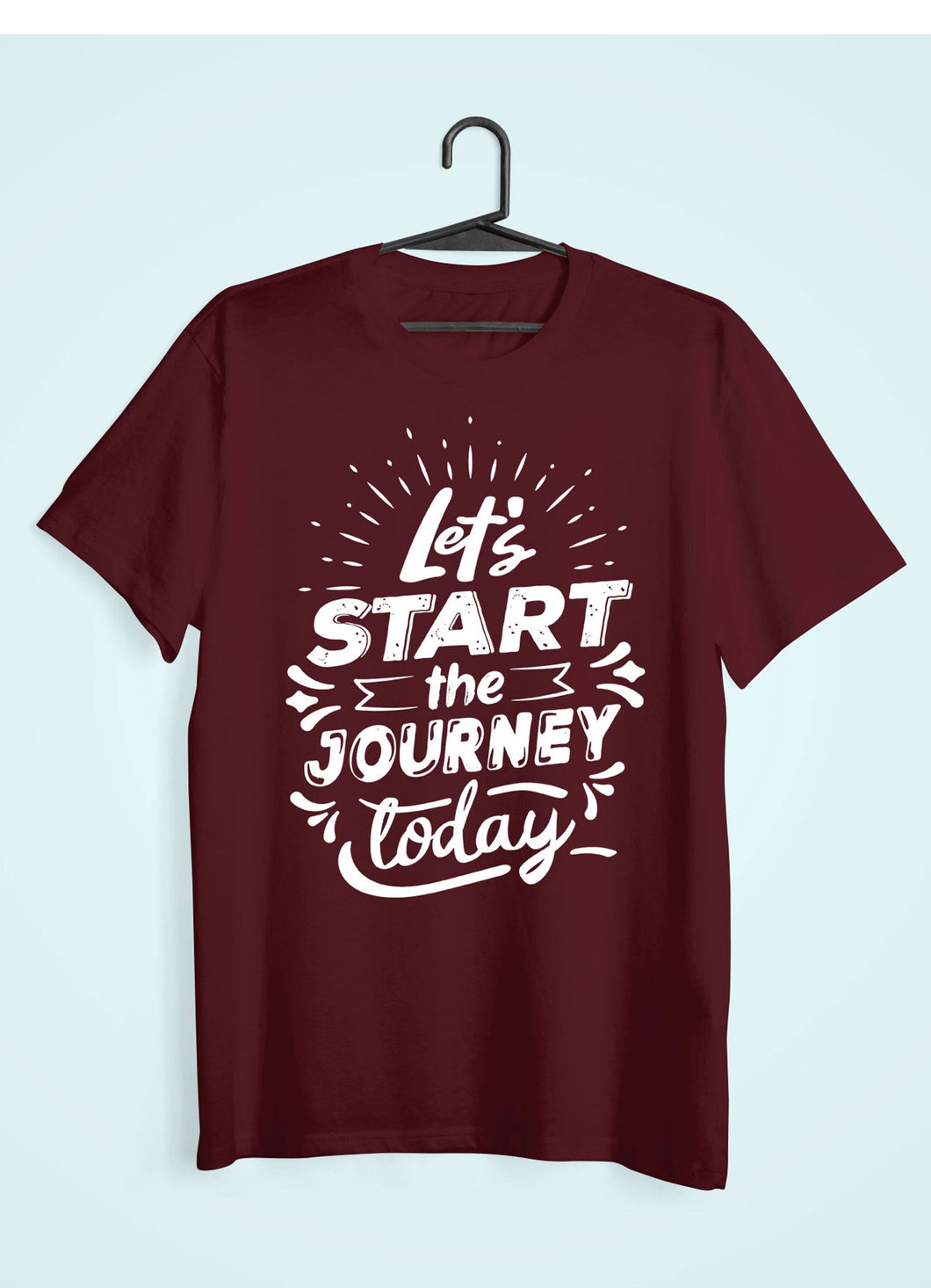 Lets Start The Journey Mens Half Sleeves T-shirt- KidsFashionVilla
