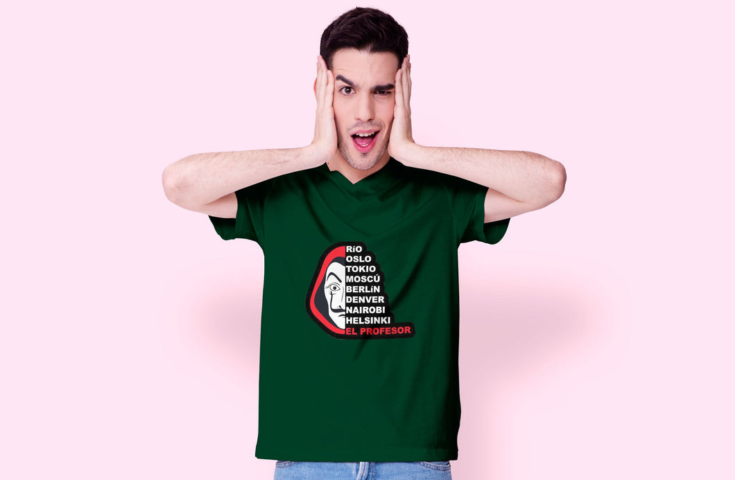 Professor Money Heist Half Sleeves T-Shirt- KidsFashionVilla
