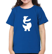 Load image into Gallery viewer, Animal Hug Half Sleeves T-Shirt For Girls -KidsFashionVilla
