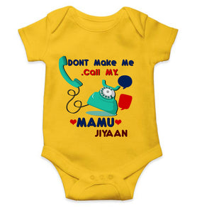 Custom Name Don't Make Me Call My Mamu Rompers for Baby Boy- KidsFashionVilla