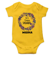 Load image into Gallery viewer, Custom Name Its Happy Ugadi Rompers for Baby Girl- KidsFashionVilla
