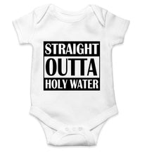 Load image into Gallery viewer, Holy Water Baptism Christening Day Rompers for Baby Girl- KidsFashionVilla
