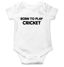 Load image into Gallery viewer, Born To Play Cricket World Cup Cricket Rompers for Baby Boy- KidsFashionVilla
