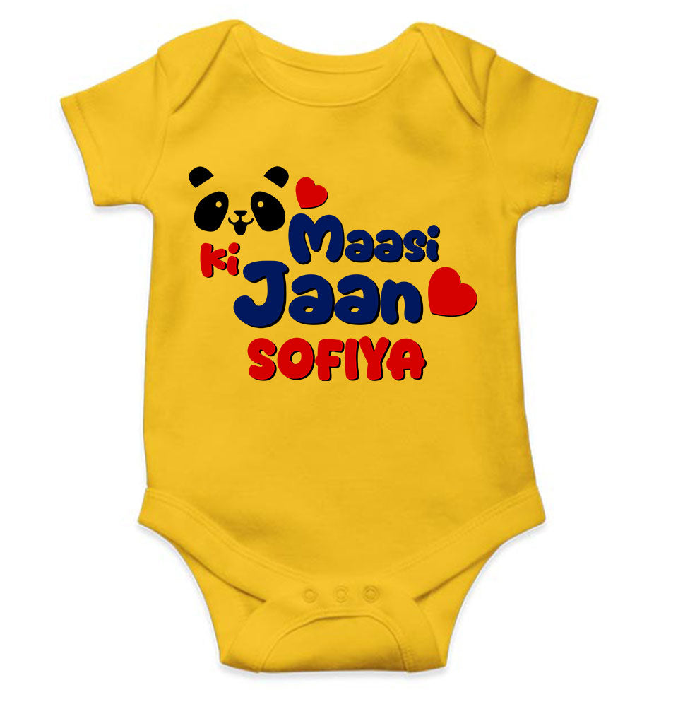 Custom Name Panda Maasi ki jaan Rompers for Baby Girl- KidsFashionVilla
