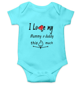 I Love My Mummy Daddy Rompers for Baby Girl- KidsFashionVilla