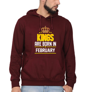 Kings Are Born In February Men Hoodies-KidsFashionVilla