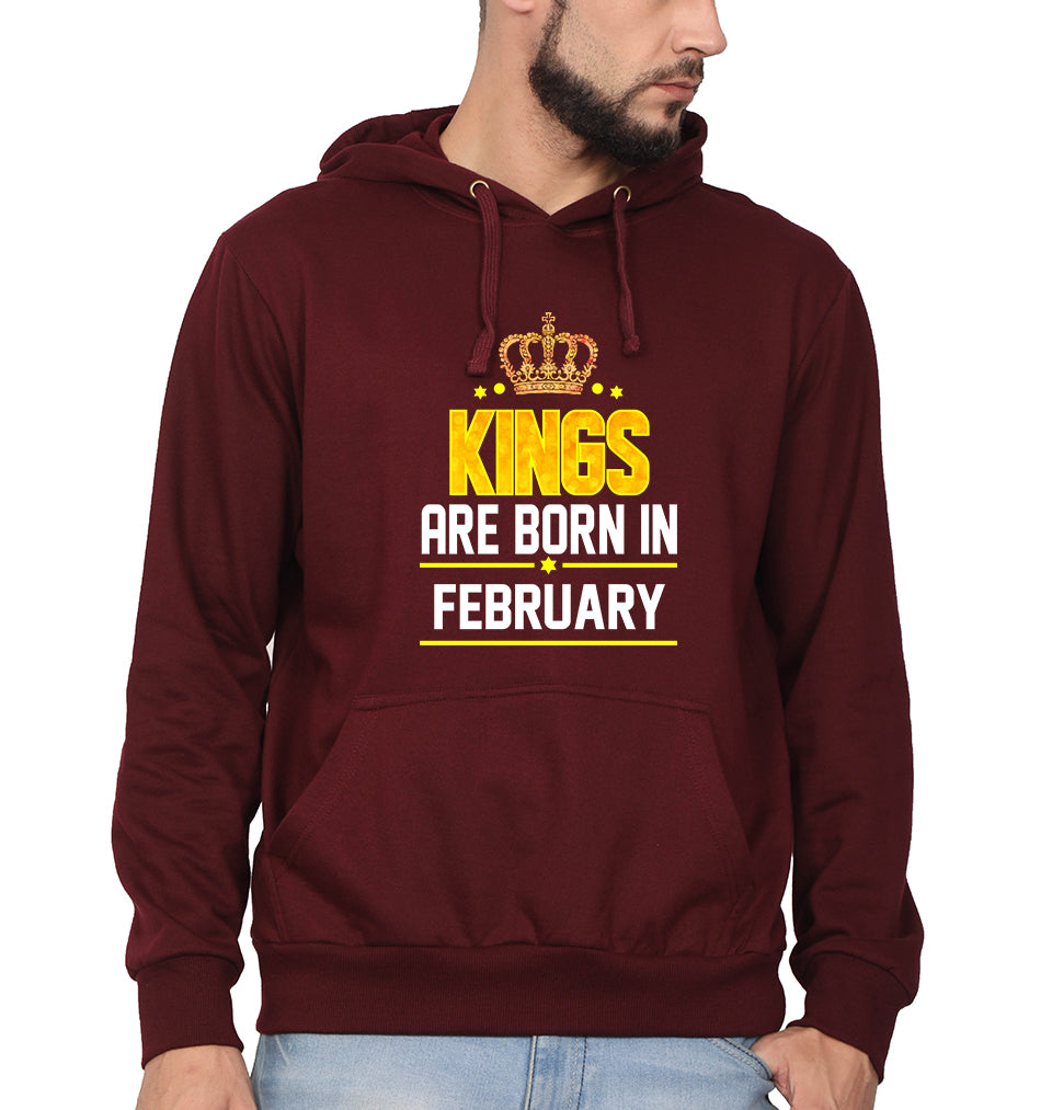 Kings Are Born In February Men Hoodies-KidsFashionVilla