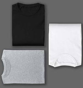 Black White Grey Combo Half Sleeve T-Shirts [Pack of 3]-KidsFashionVilla